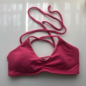 PINK MIDORI SWIM CROSS BACK TOP